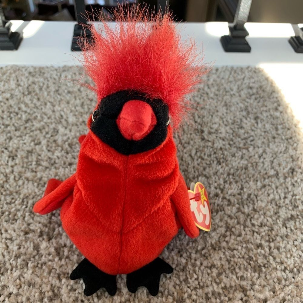 TY Beanie Baby "Mac" The Cardinal Rare w/3 Errors